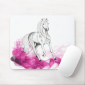 beau motif de cheval, tapis de souris (Avec souris)