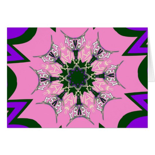 Beau motif de teinte violet rose bébé monogramme d (Devant horizontal)