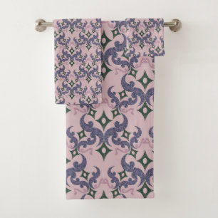 Beau motif ethnique de Damas pointillisme