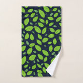 Beau motif feuille verte (Serviette à main)