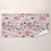Beau motif floral (Serviette de bain)