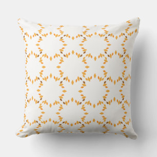 beau motif floral brun coussin