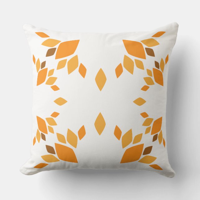 beau motif floral brun coussin (Recto)