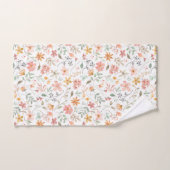 Beau motif floral de pêche (Serviette à main)