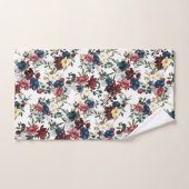 Beau motif floral Fleurs bleu rouge jaune (Serviette à main)