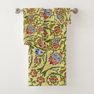Beau motif floral Fleurs bleu rouge jaune