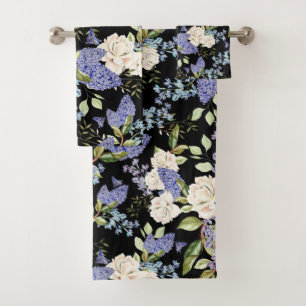 Beau motif floral Lilac Rose Foliage