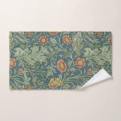 Beau motif floral William Morris Vert rose (Serviette à main)