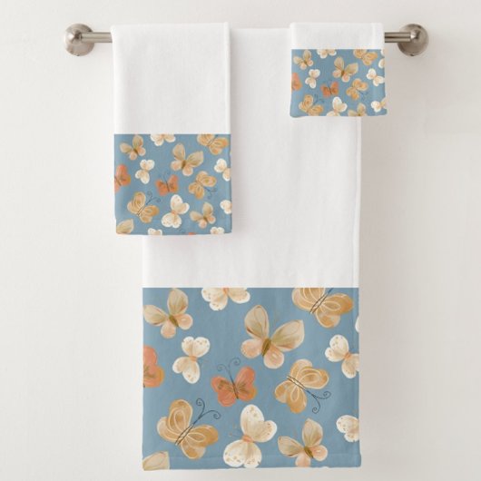 Beau Motif papillon bleu