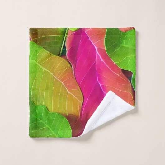 Beau Motif vert et rose (Gant de toilette)