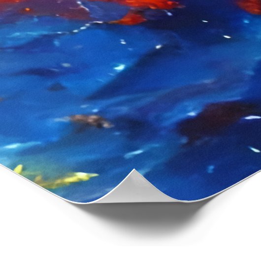 Beau nuage de gaz dans l'espace | AI Art Poster (Coin)