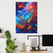 Beau nuage de gaz dans l'espace | AI Art Poster (Bureau à domicile)