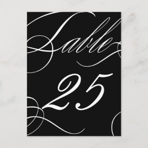 Beau numéro de table (Arrière - plan personnalisab