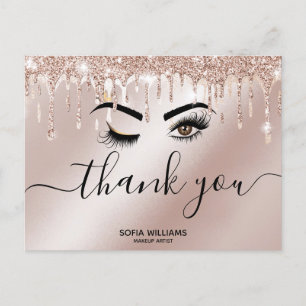 Beau oeil Brown Wink avec carte postale Couronne o