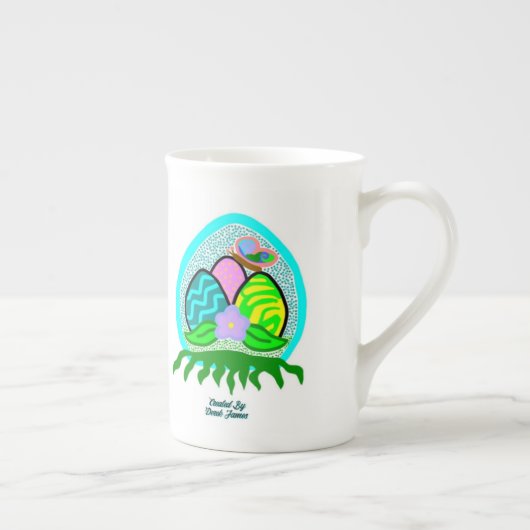 Beau Oeufs de Pâques Bone China Mug (Droite)