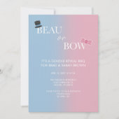 Beau of Bow Gender Reopenbaart de Uitnodiging van (Voorkant)