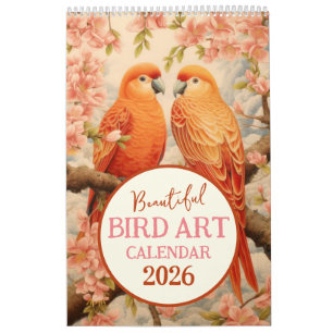 Beau Oiseau Art 2026 Calendrier