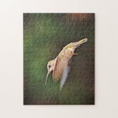 Beau Oiseau de colibri dans le Puzzle de vol (Vertical)