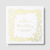 Beau Or Floral Frame Baptême (Recto)