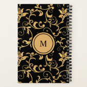 Beau or Noir Royal Damask Carnet Spiral (Verso)