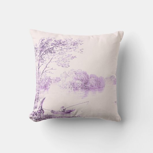 Beau Oreiller à jet de la rivière Illinois (Recto)