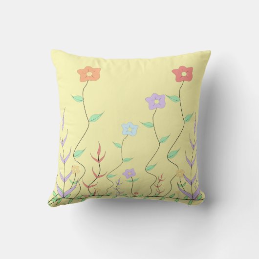 Beau Oreiller Fleur sauvage (Verso)