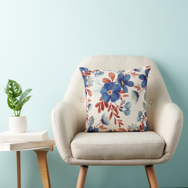 Beau Oreiller Floral Vibrant (Chaise)