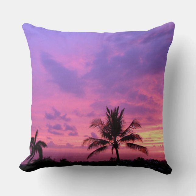 Beau Oreillers à coude de soleil hawaïen (Recto)