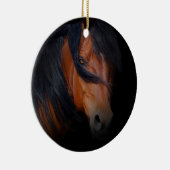 Beau Ornement Cheval De Baie (Droite)