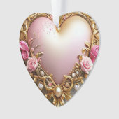 Beau Ornement Coeur - Un cadeau de vacances parfai (devant)