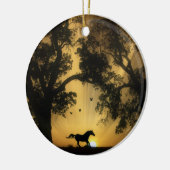 Beau ornement de cheval et de chêne (Gauche)