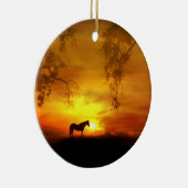 Beau Ornement de Cheval et lever du soleil (Droite)