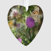 Beau ornement de coeur papillon (devant)