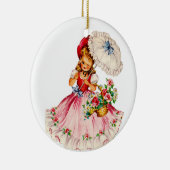 Beau ornement de petite fille en rouge (Droite)