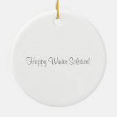 Beau ornement solstice d'hiver renard et neige (Dos)