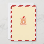 Beau ours et chien enfants vacances invitation (Dos)