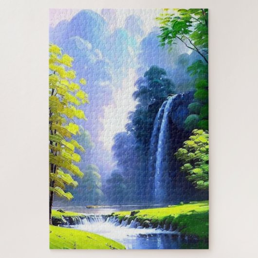 Beau Paisible Nature Painting Puzzle (Vertical)