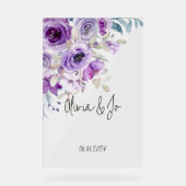 beau panneau acrylique floral lilas (Recto)