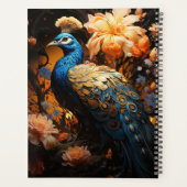 Beau paon avec fleurs (Dos)