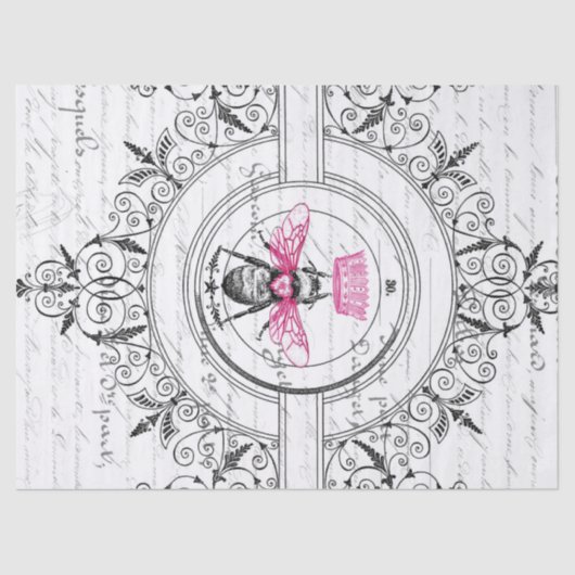 Beau papier de soie de soie de Decoupage de reine (Recto)