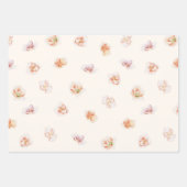 Beau papier d'enveloppement rose pastel Floral (Devant 2)