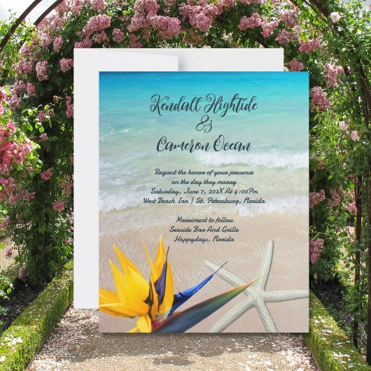 Beau papier Mariage Tropical Ocean Shore