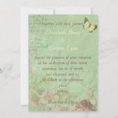 Beau, papier Vintage, Faire-part de mariage (Dos)