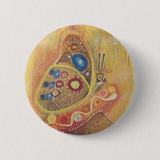 Beau Papillon Art Badge ronde (Devant)