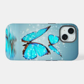 beau papillon bleu brillant (Verso Horizontal)