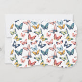 Beau Papillon coloré Imprimer Invitation (Dos)