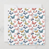 Beau Papillon coloré Merci d'impression (Dos)