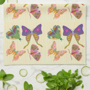 Beau papillon et serviette de cuisine Moth