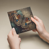 Beau papillon étalant ses ailes Carte Plat