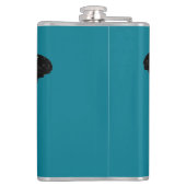 Beau Papillon noir sur flacon bleu foncé (Dos)